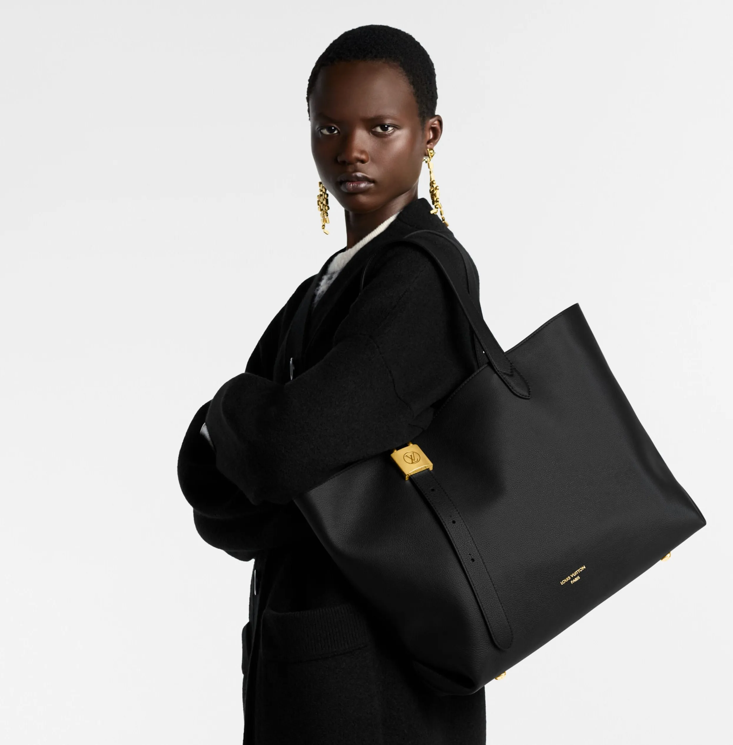 Replica valentino bags Bagsaaa M25341 Low Key Cabas MM Black