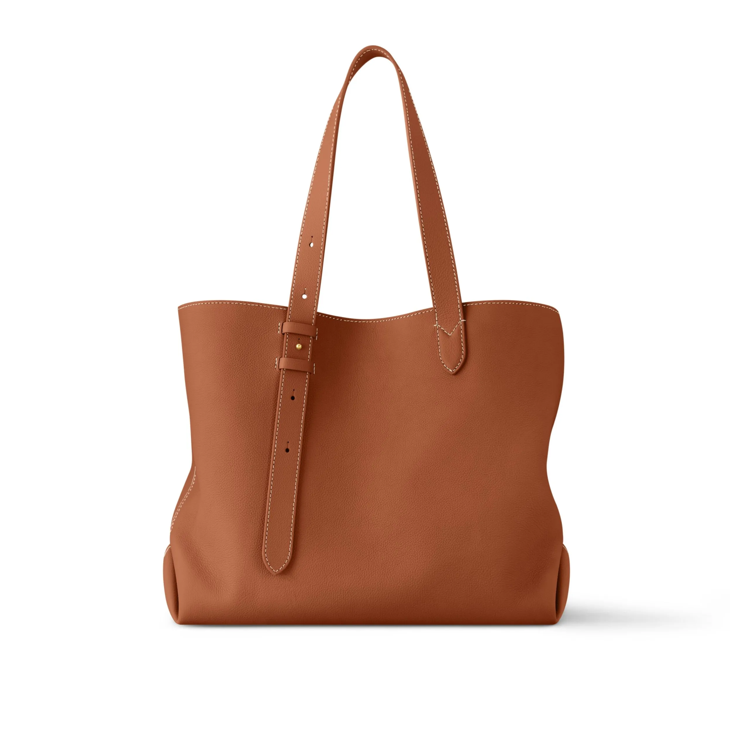 Lauren ralph lauren logo Bagsaaa M25342 Low Key Cabas MM Cognac Brown