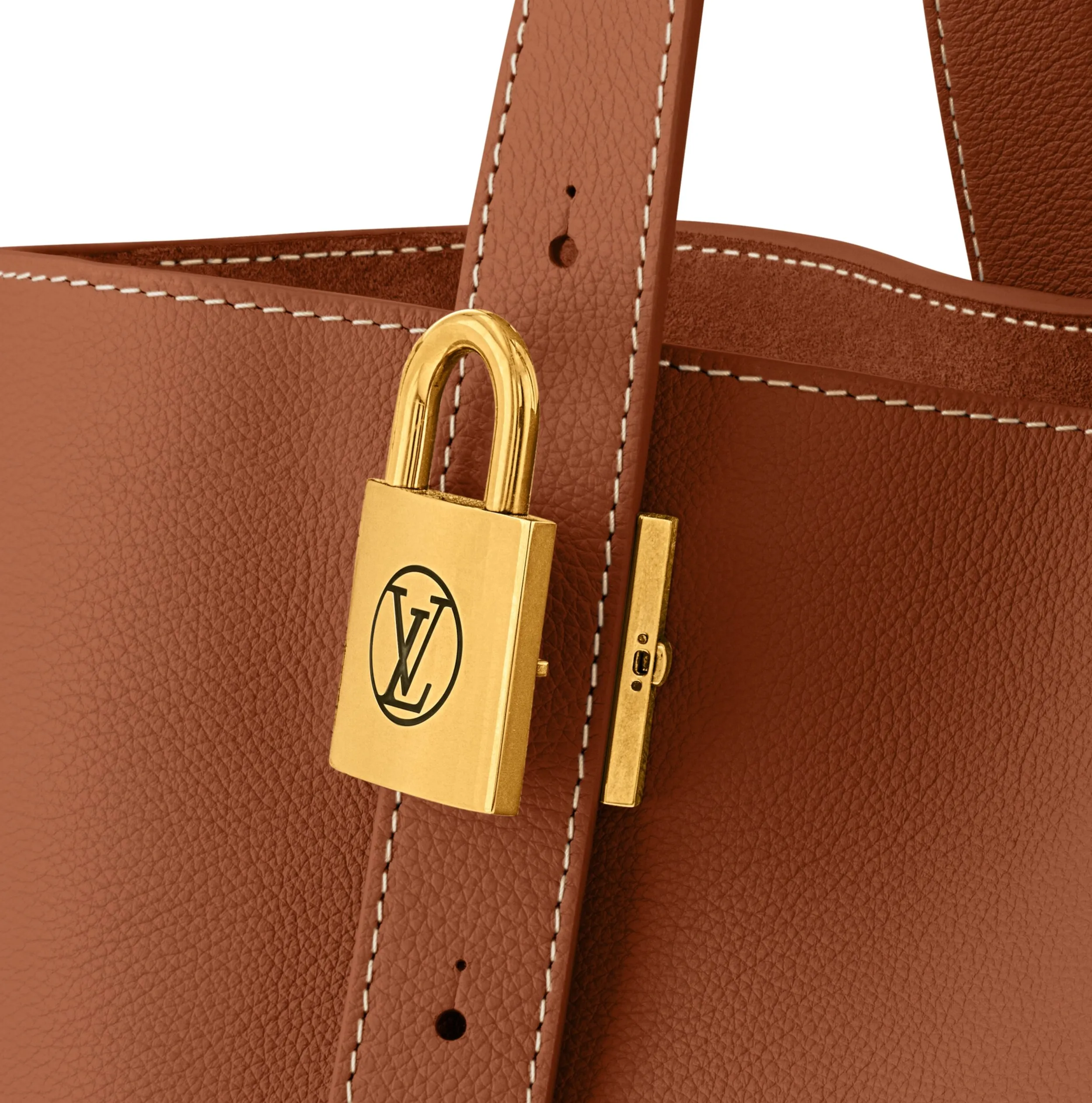Lauren ralph lauren logo Bagsaaa M25342 Low Key Cabas MM Cognac Brown