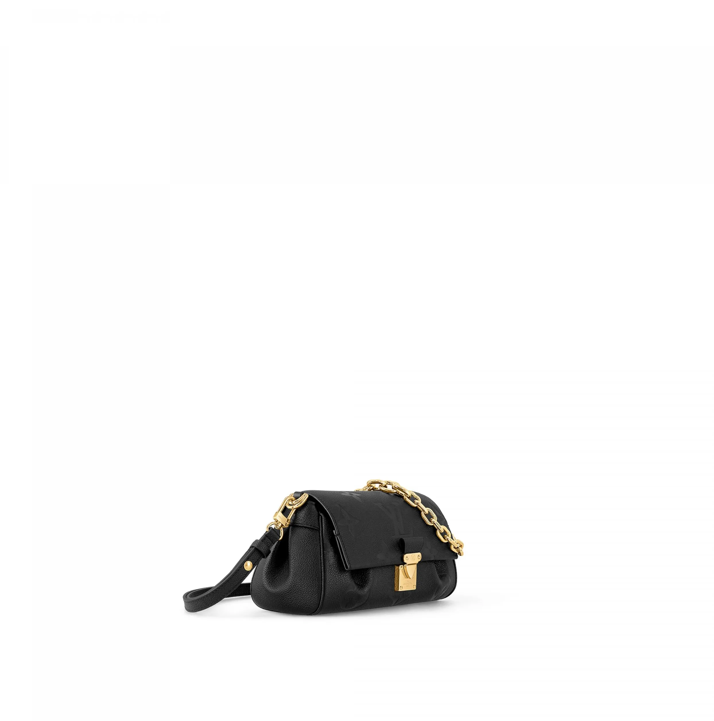 Lv shirt replica Bagsaaa M45813 Favorite Monogram Empreinte Leather Black