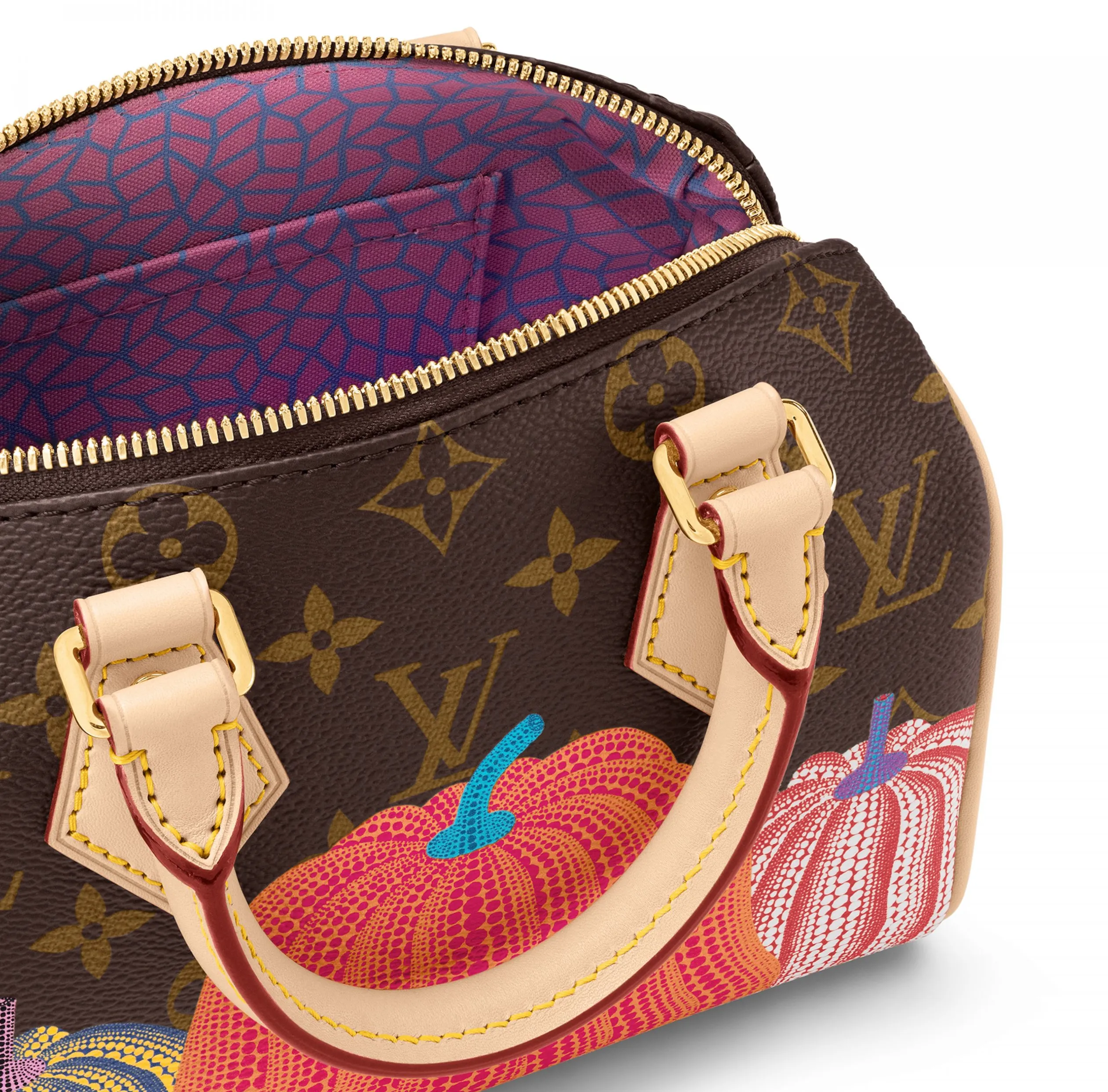 Replica chloe bag Bagsaaa M46469 LV x YK Speedy Bandoulière 20 Pumpkin print