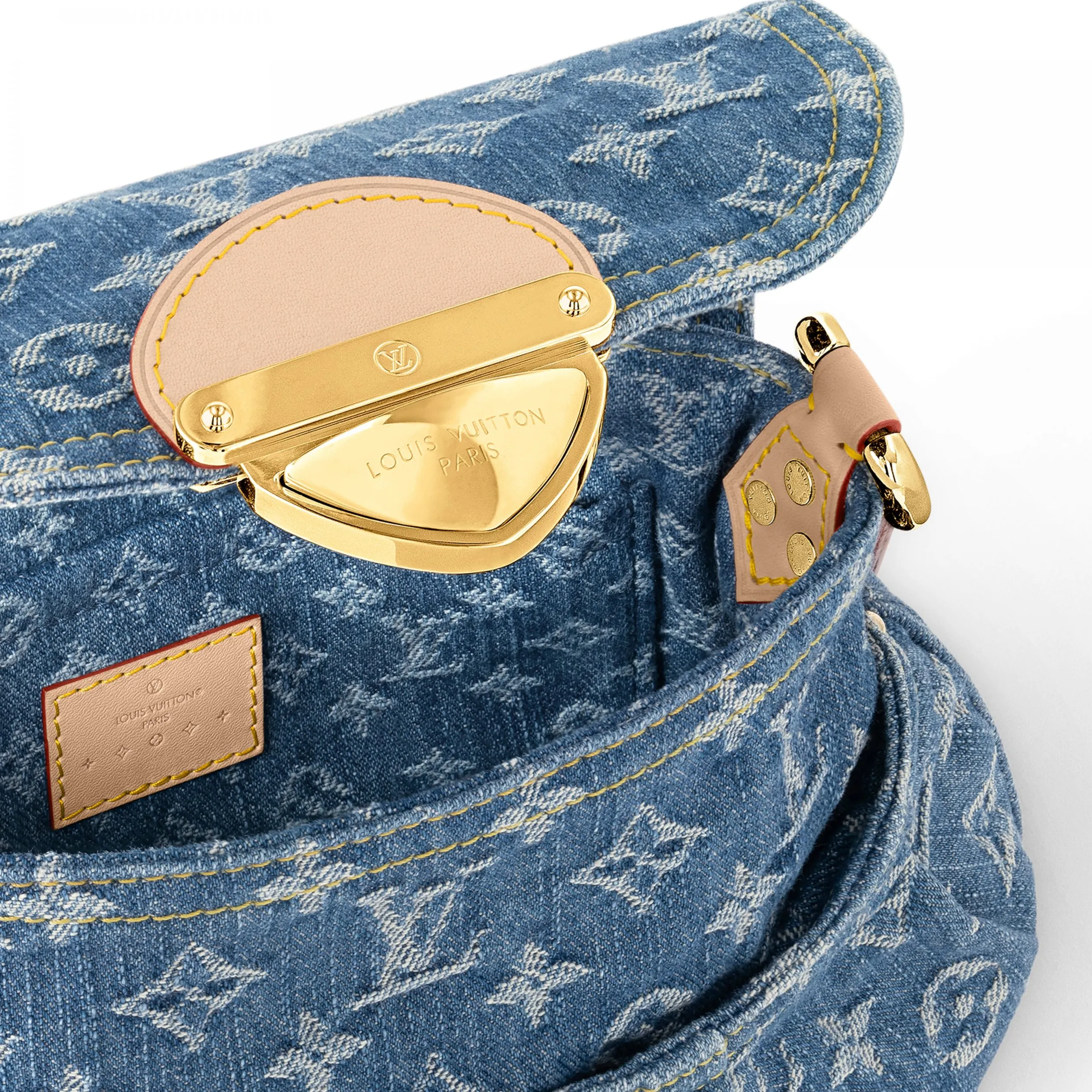 Lauren ralph lauren logo Bagsaaa M46829 Sunset Denim Blue