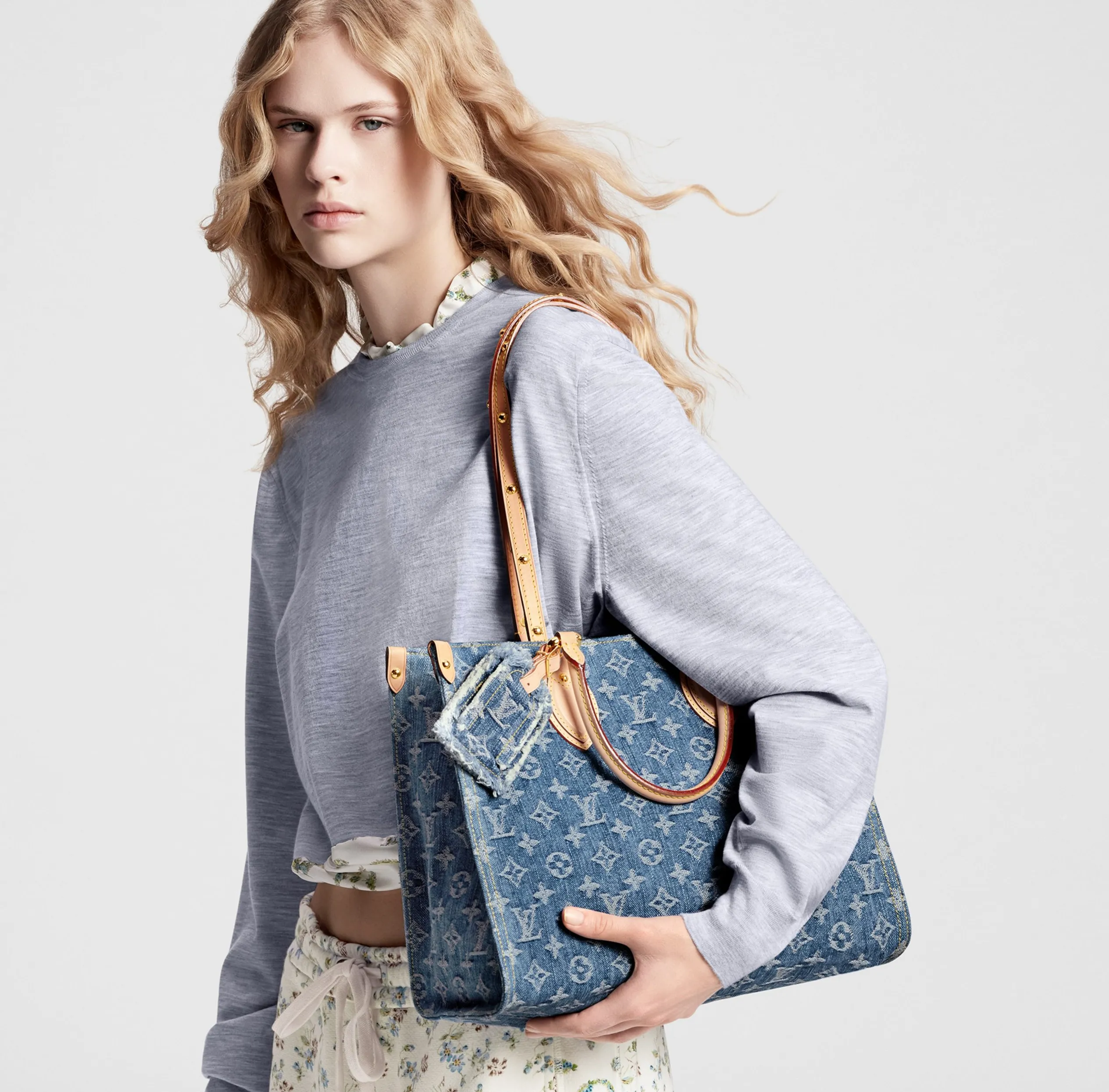 Louis vuitton locations Bagsaaa M46871 OnTheGo MM Denim Blue