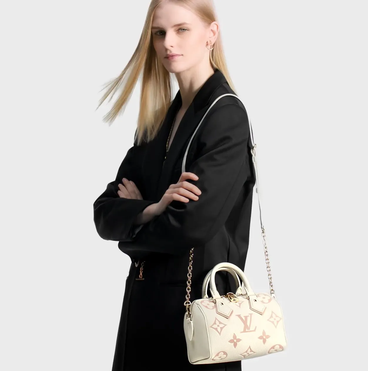 Store shopping Bagsaaa M46875 Speedy Bandoulière 20 Latte Chamallow