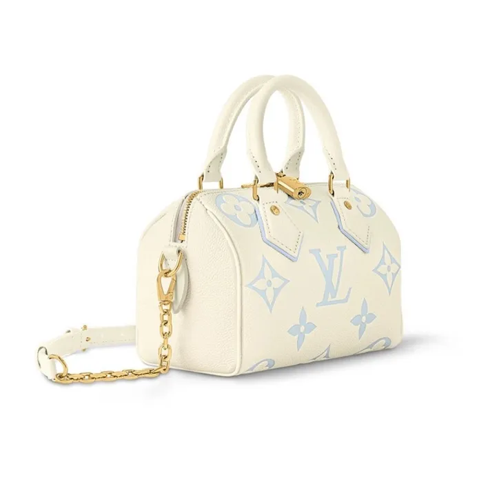 Dolce gabbana replica Bagsaaa M46883 Speedy Bandoulière 20 Bicolor Monogram Empreinte Leather Blue