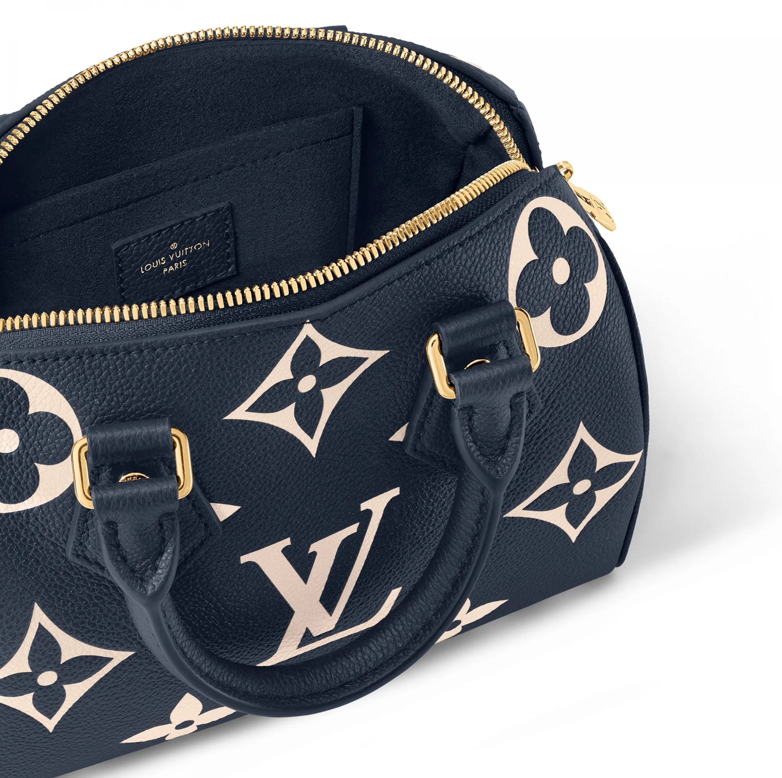 Replica rick owens shoes Bagsaaa M47048 Speedy Bandoulière 20 Navy Blue Cream