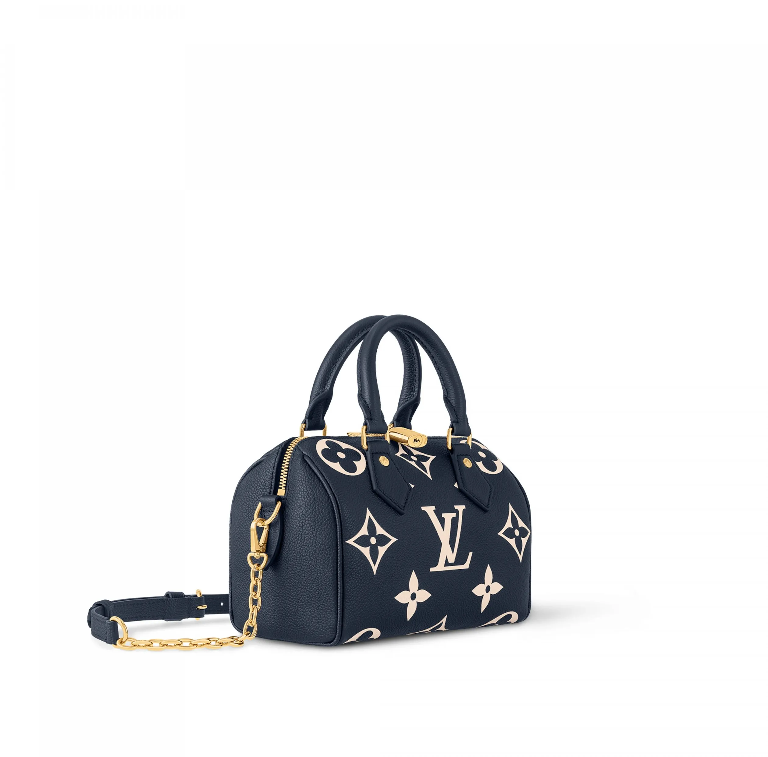 Replica rick owens shoes Bagsaaa M47048 Speedy Bandoulière 20 Navy Blue Cream