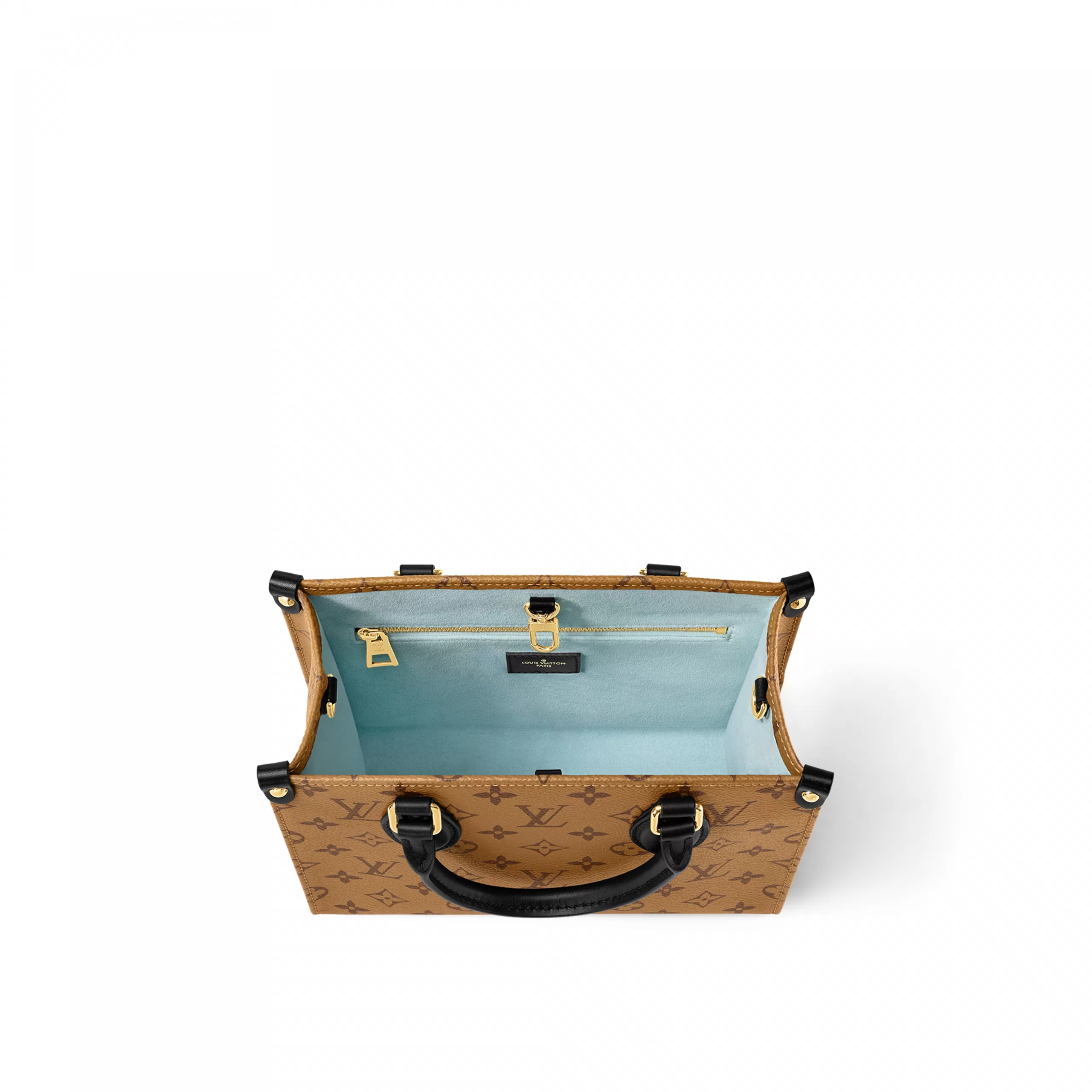 Replica bags lv Bagsaaa M47199 OnTheGo PM Monogram Reverse Calfskin Patch