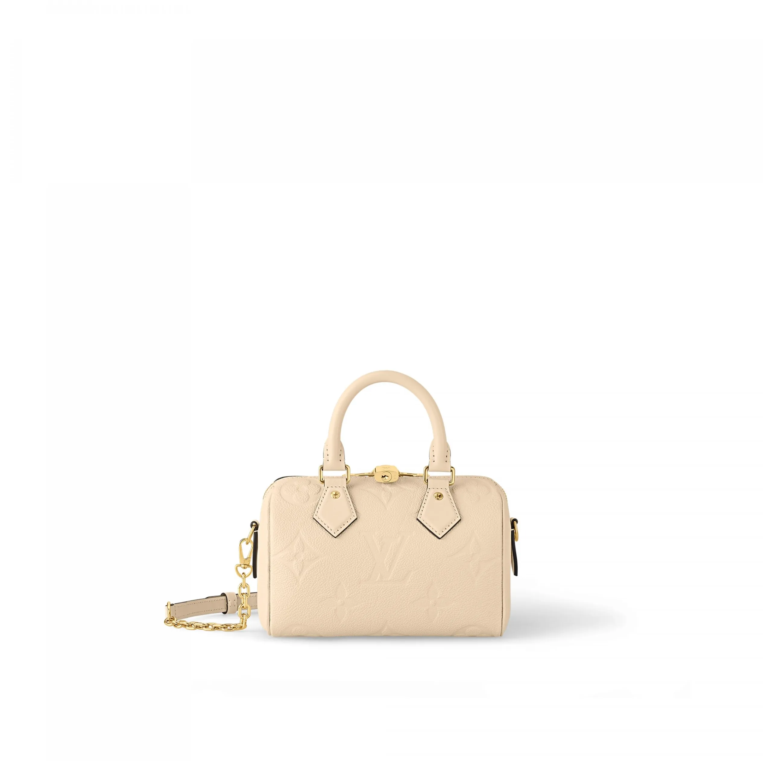 Bagsaaa M58954 Speedy Bandoulière 20 Monogram Empreinte Leather Crème Beige