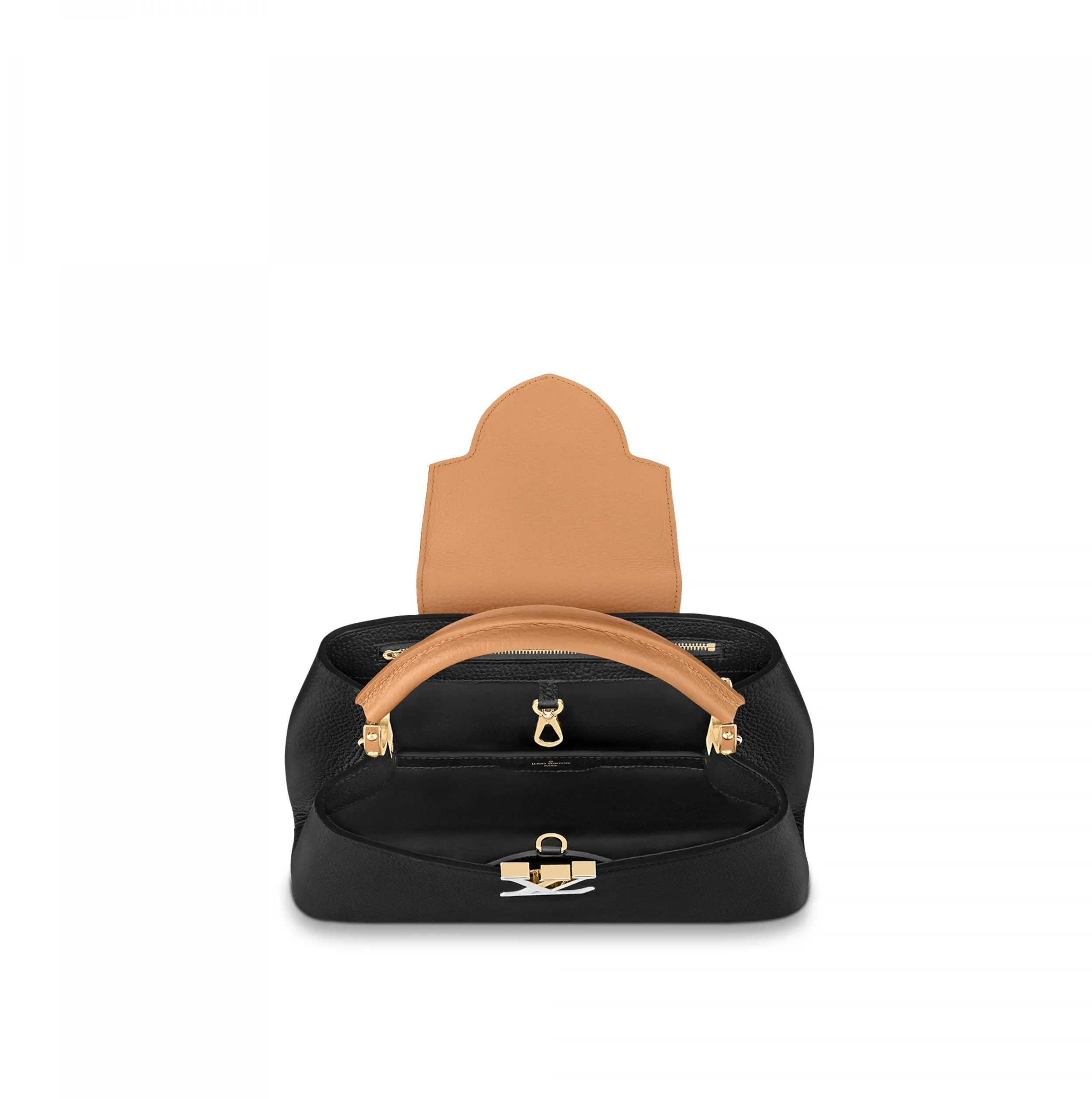 Iv belts replica Bagsaaa M59466 Capucines PM Black Gold Arizona