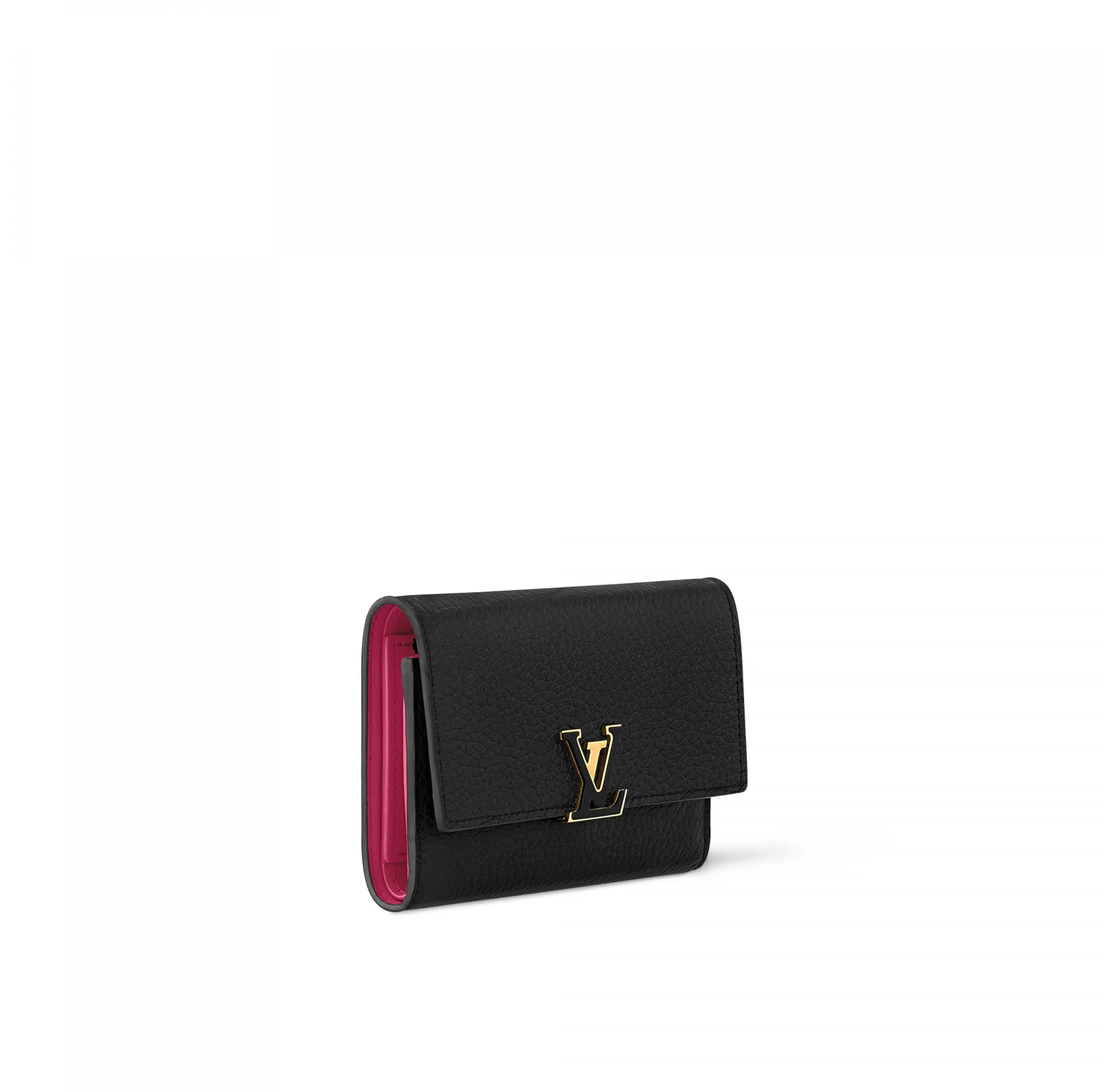 Replica shoes Bagsaaa M62157 Capucines Compact Wallet Black Pink