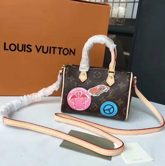 Replica miu miu Bagsaaa M62208 Nano Speedy Crossbody Bag Monogram Canvas