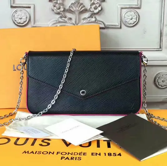 Replica miu miu Bagsaaa M64579 Pochette Felicie Crossbody Bag Epi Leather