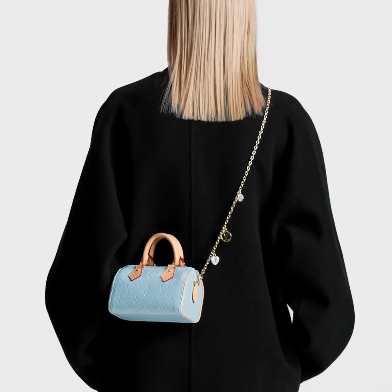 Top lv Bagsaaa M83000 Nano Speedy Sky Blue