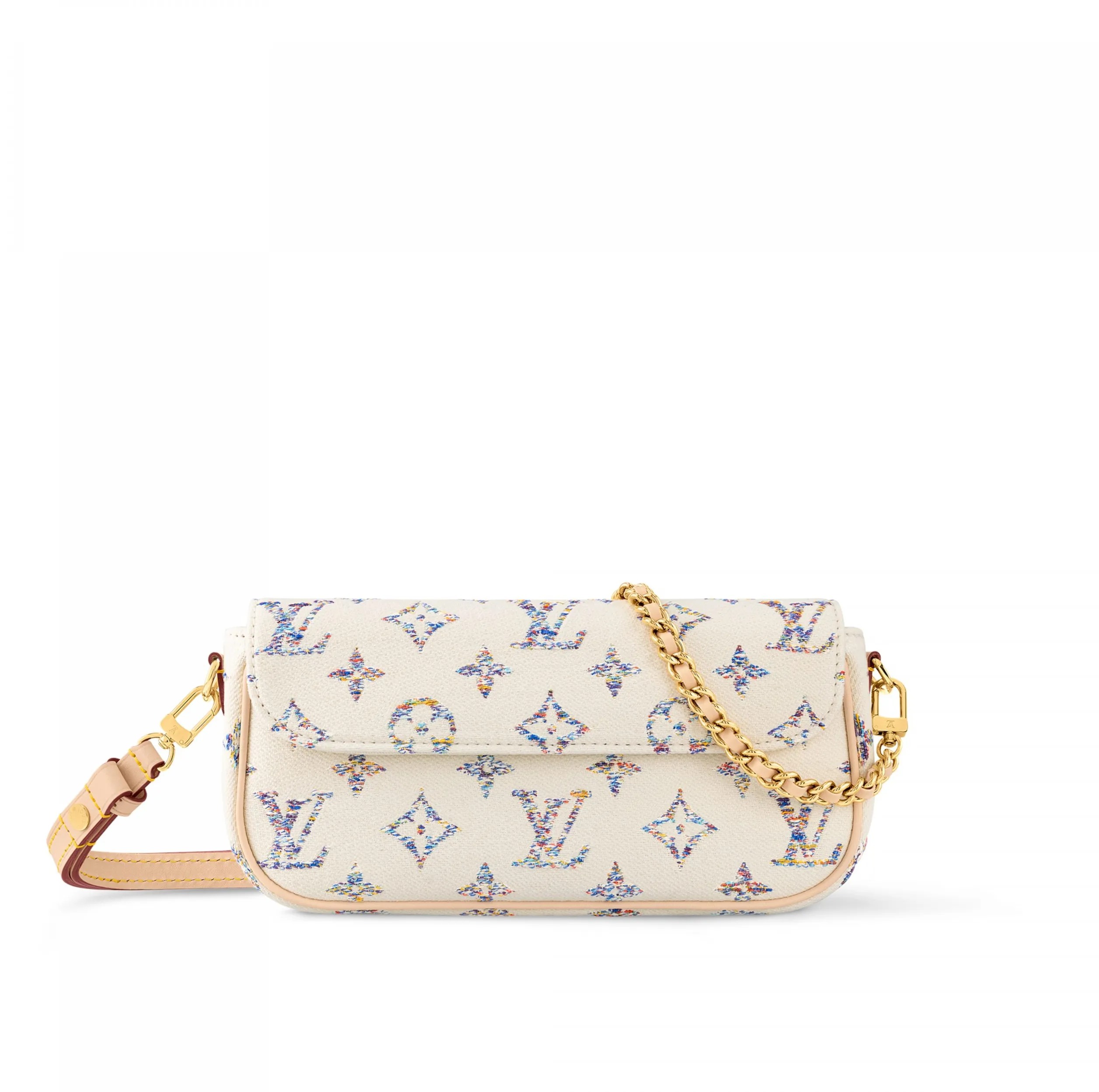 Bagsaaa M83499 Wallet on Chain Ivy Multicolor White