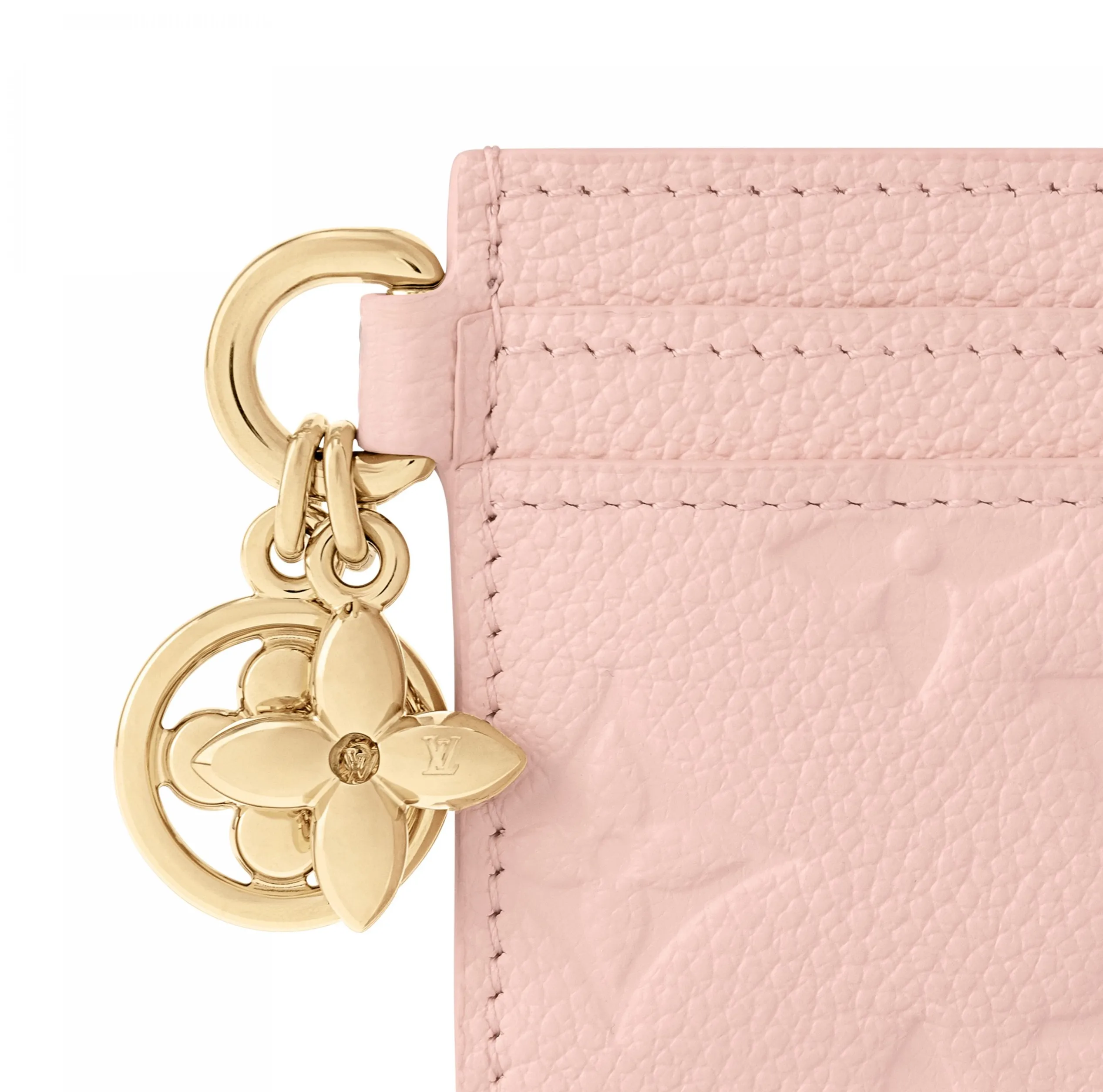Lv shoes replica Bagsaaa M83562 LV Charms Card Holder Opale Pink
