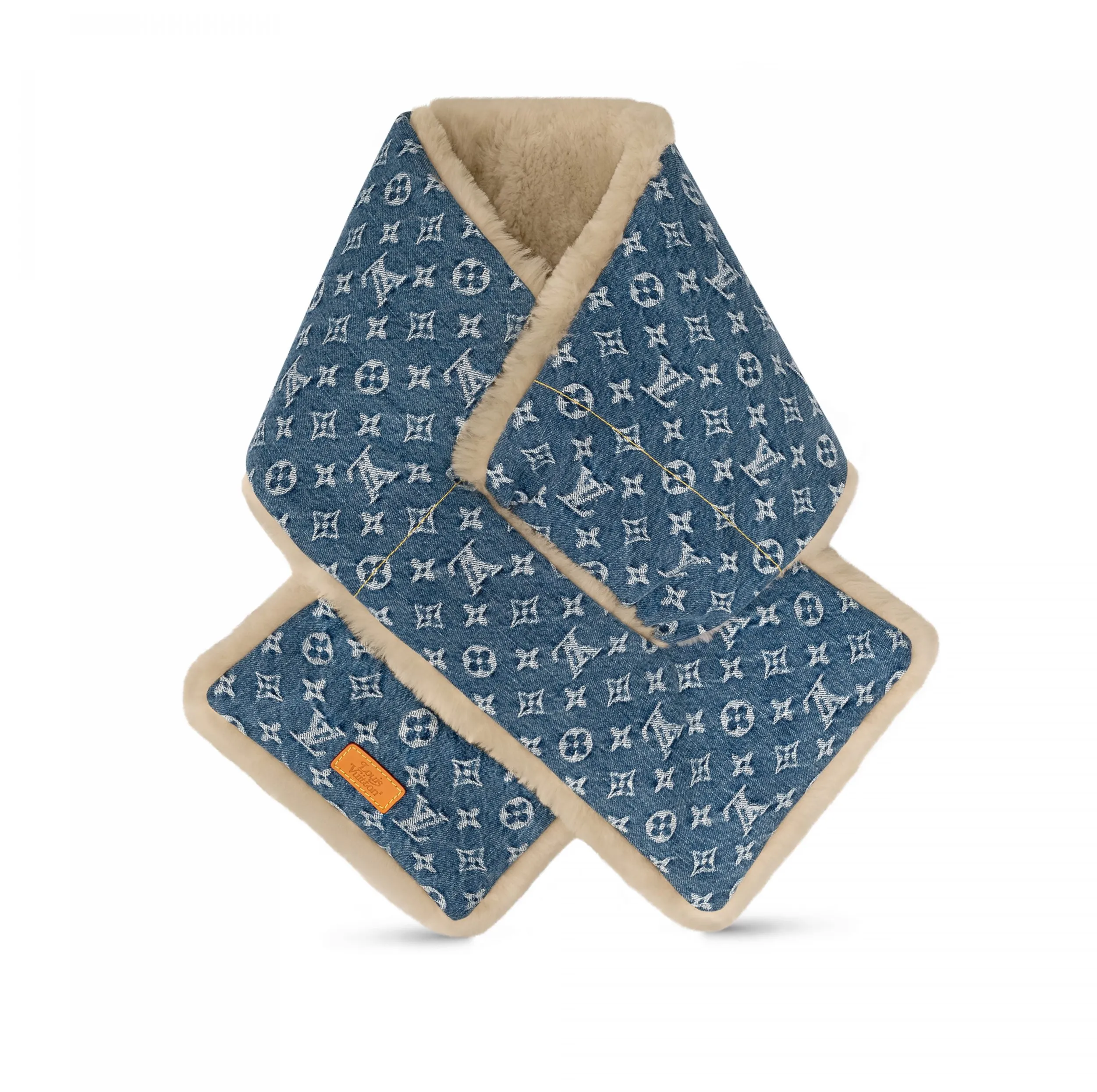Replica chloe bag Bagsaaa MP2703 Blue Shearling Denim Scarf