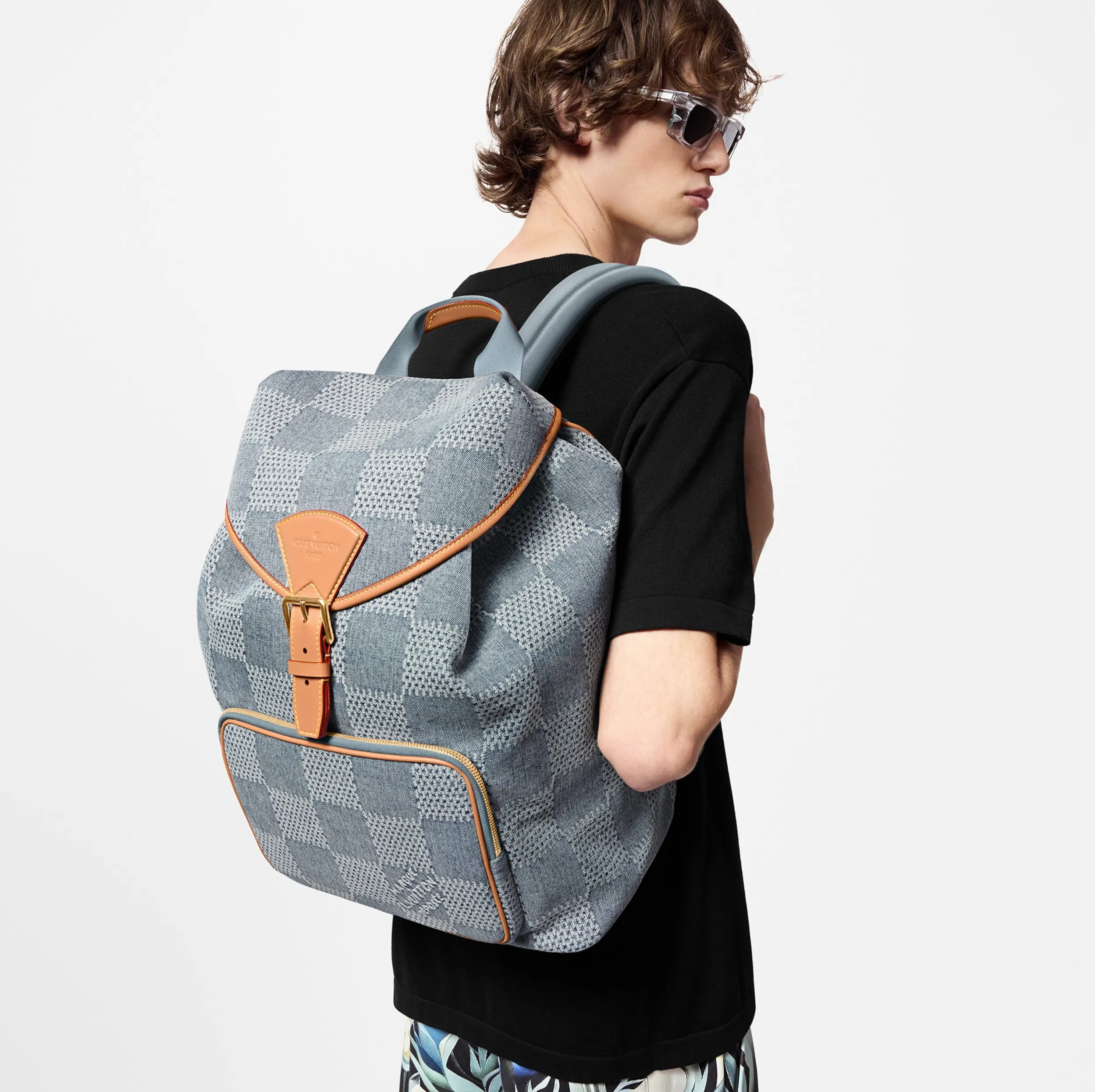 Replica valentino bags Bagsaaa N40708 Montsouris Backpack Damier Blue