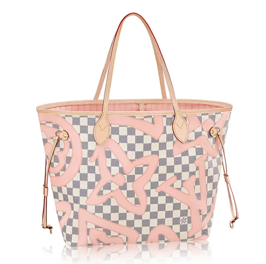 Bagsaaa N41050 Neverfull MM Shoulder Bag Damier Azur Canvas