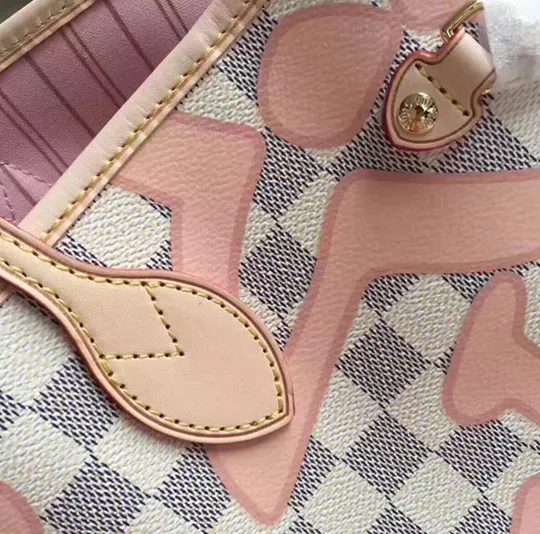 Replica shop Bagsaaa N41050 Neverfull MM Shoulder Bag Damier Azur Canvas