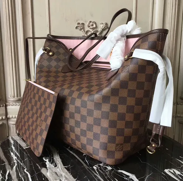 Replica goyard tote Bagsaaa N41603 Neverfull MM Shoulder Bag Damier Ebene Canvas
