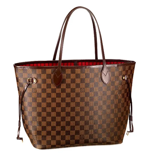 Bagsaaa N51105 Neverfull MM Shoulder Bag Damier Ebene Canvas