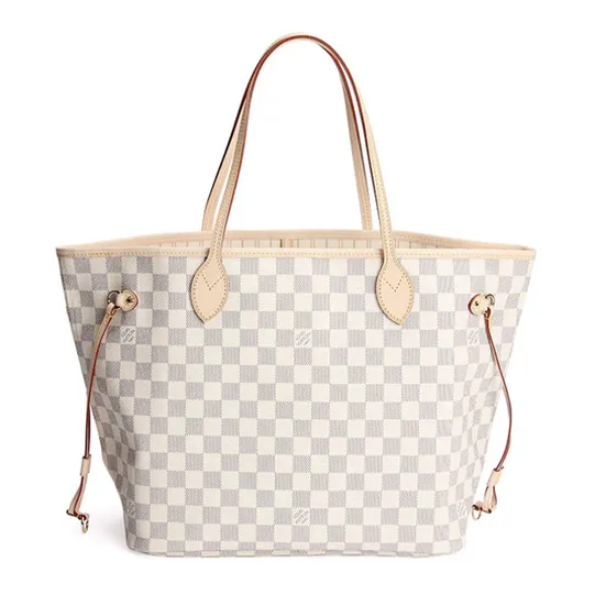 Bagsaaa N51107 Neverfull MM Shoulder Bag Damier Azur Canvas