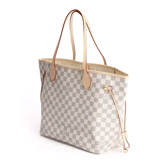 Shop shoulder bags Bagsaaa N51107 Neverfull MM Shoulder Bag Damier Azur Canvas