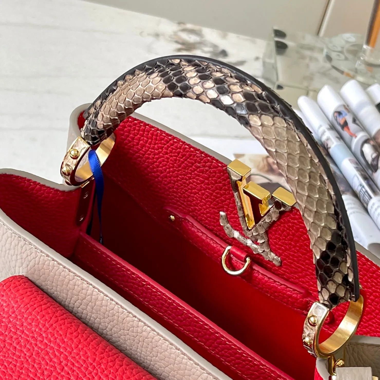 Replica valentino bags Bagsaaa N82068 Capucines BB Steeple Gray