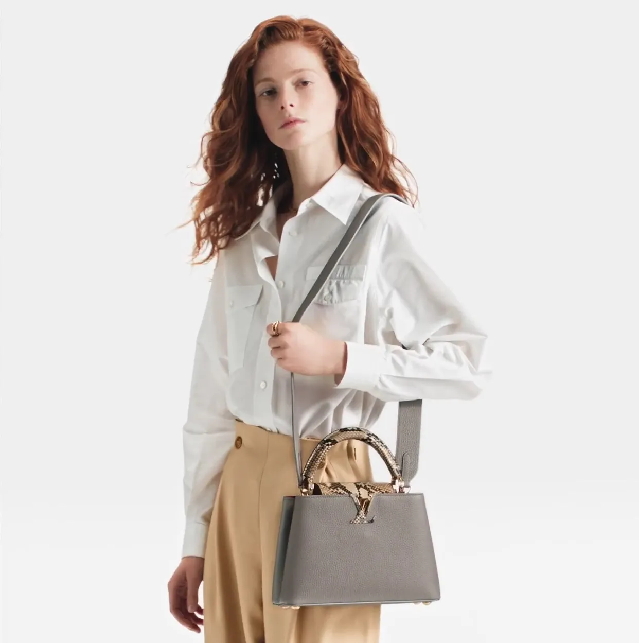 Replica valentino bags Bagsaaa N82068 Capucines BB Steeple Gray