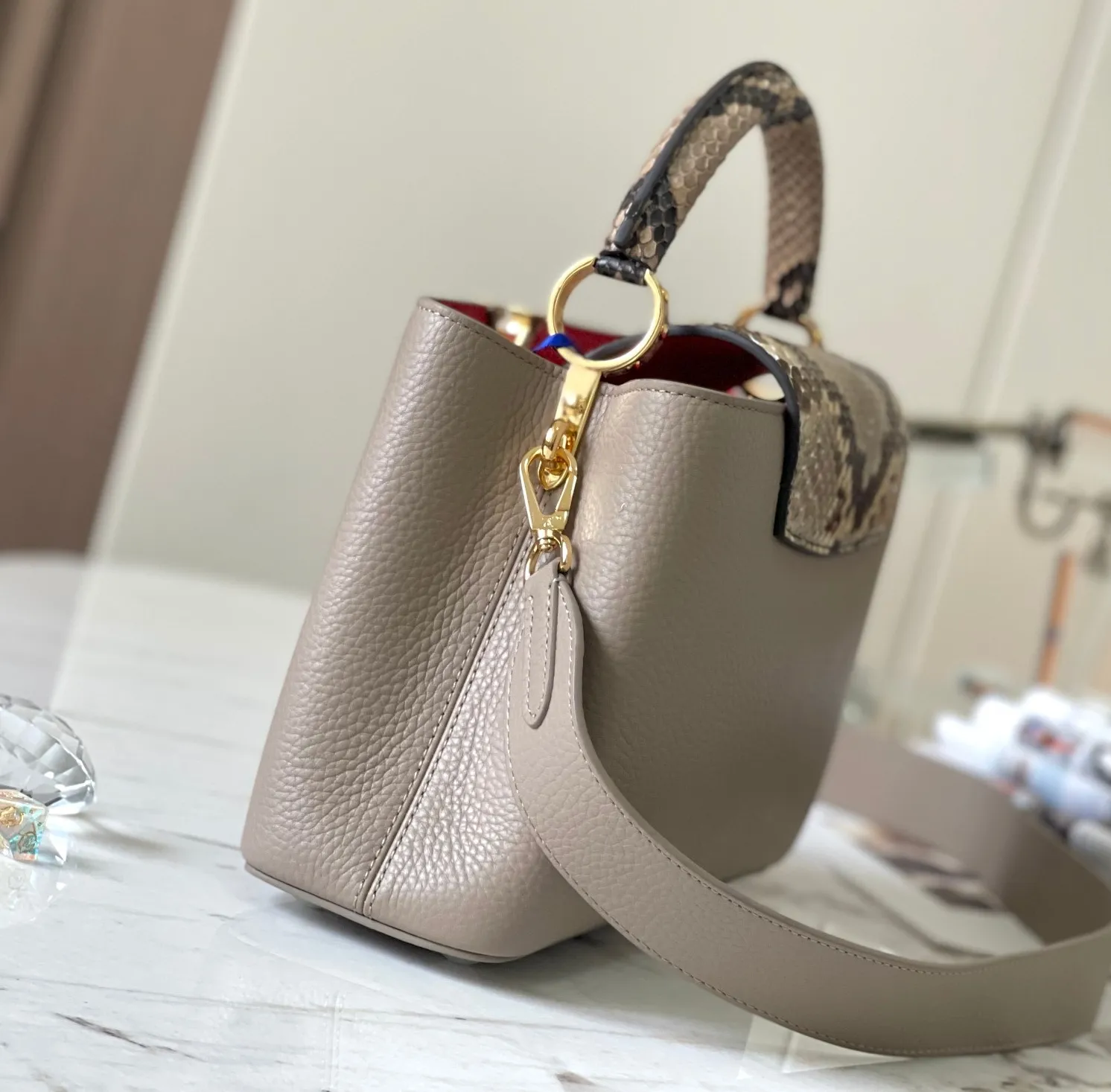Replica valentino bags Bagsaaa N82068 Capucines BB Steeple Gray