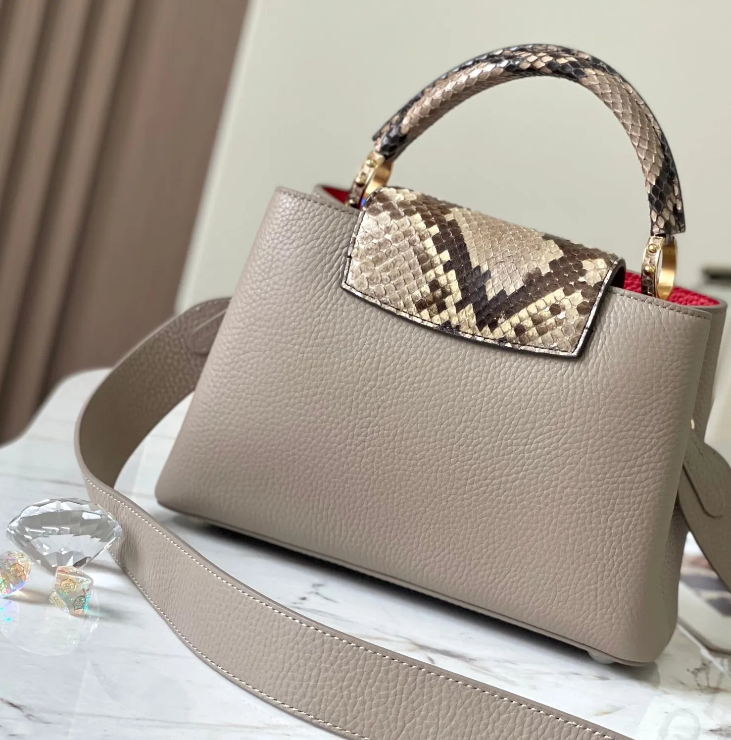 Replica valentino bags Bagsaaa N82068 Capucines BB Steeple Gray