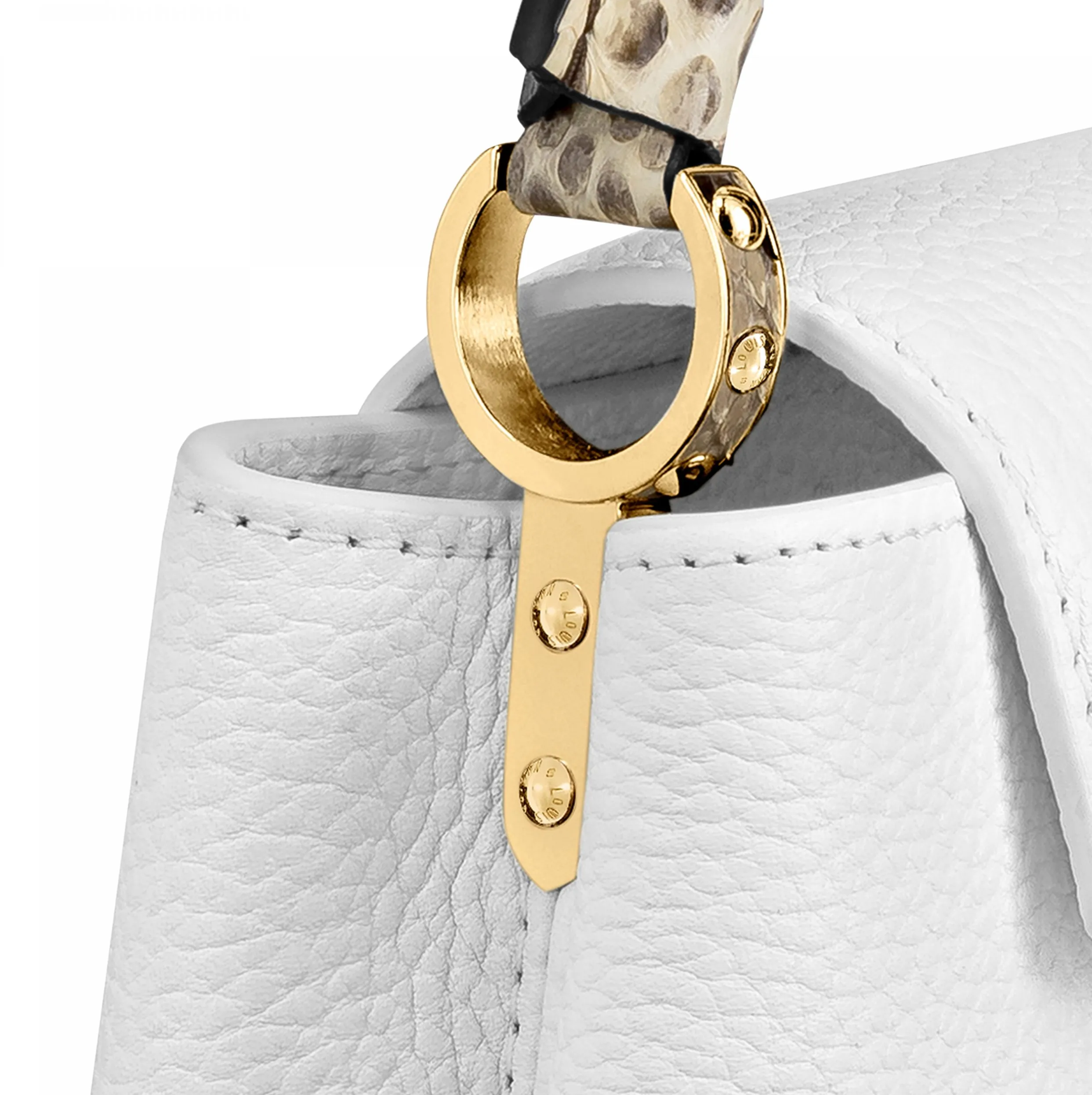 Replica chloe bag Bagsaaa N98477 Capucines Mini Python Snow White