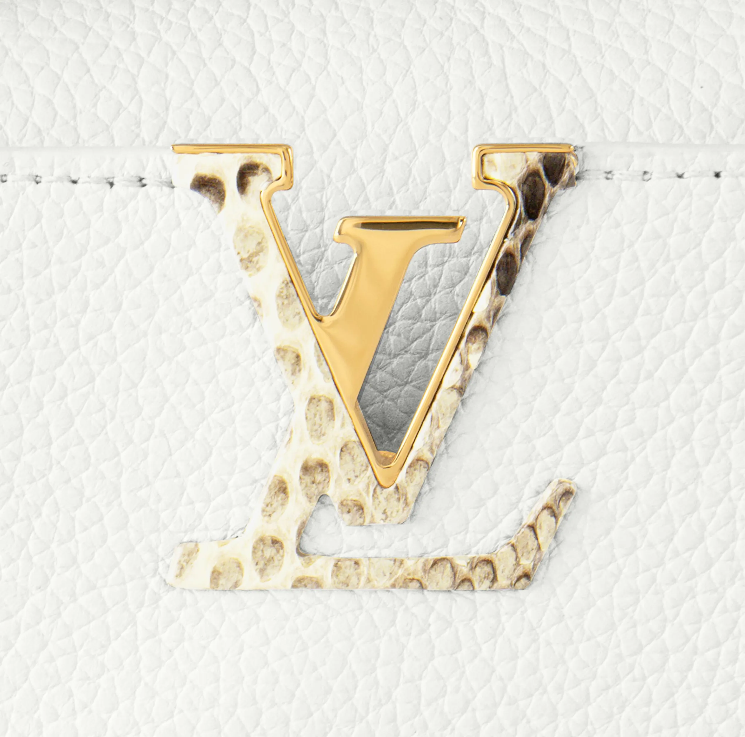 Replica chloe bag Bagsaaa N98477 Capucines Mini Python Snow White