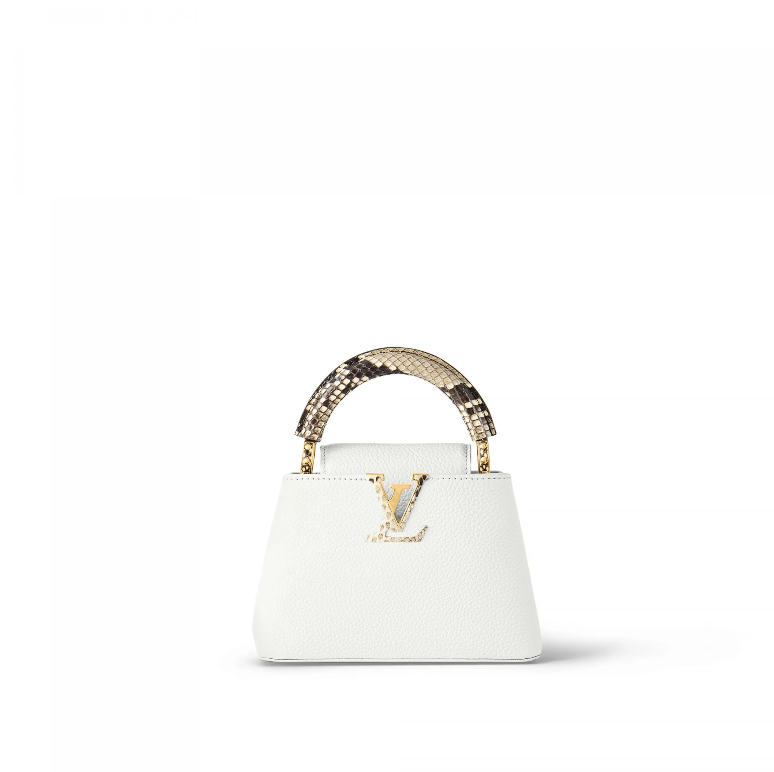 Bagsaaa N98477 Capucines Mini Python Snow White