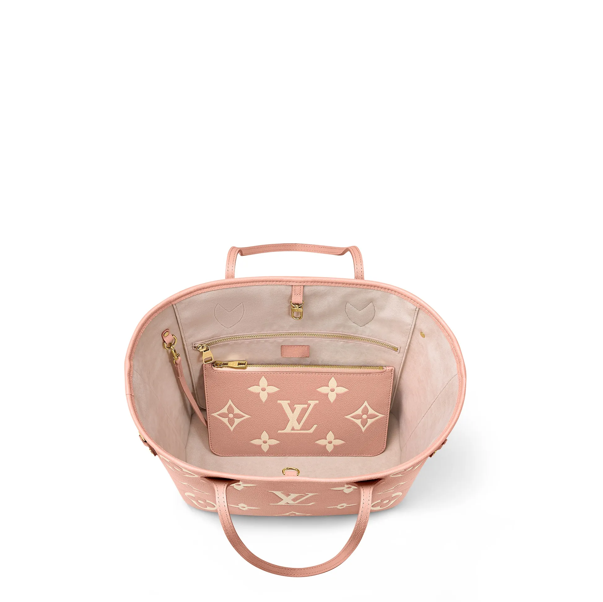 Original chanel store Bagsaaa Neverfull MM M46329 Trianon Pink   Cream