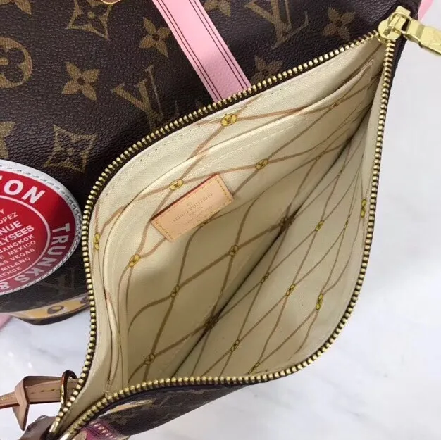 Iv belts replica Bagsaaa Neverfull MM Summer Trunk Monogram M41390