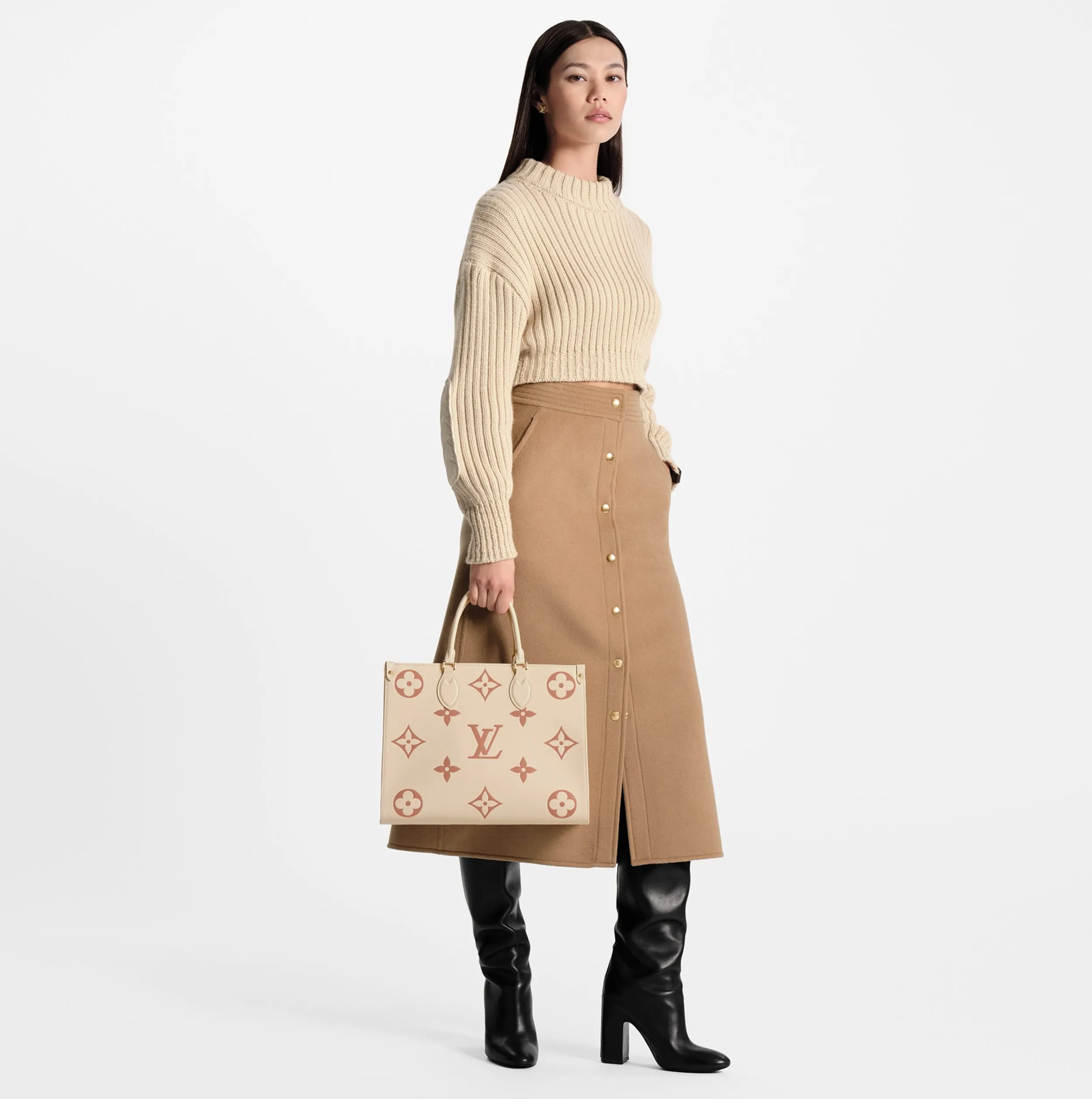 Balenciaga shoes replica Bagsaaa OnTheGo MM M21575 Crème Rose Trianon