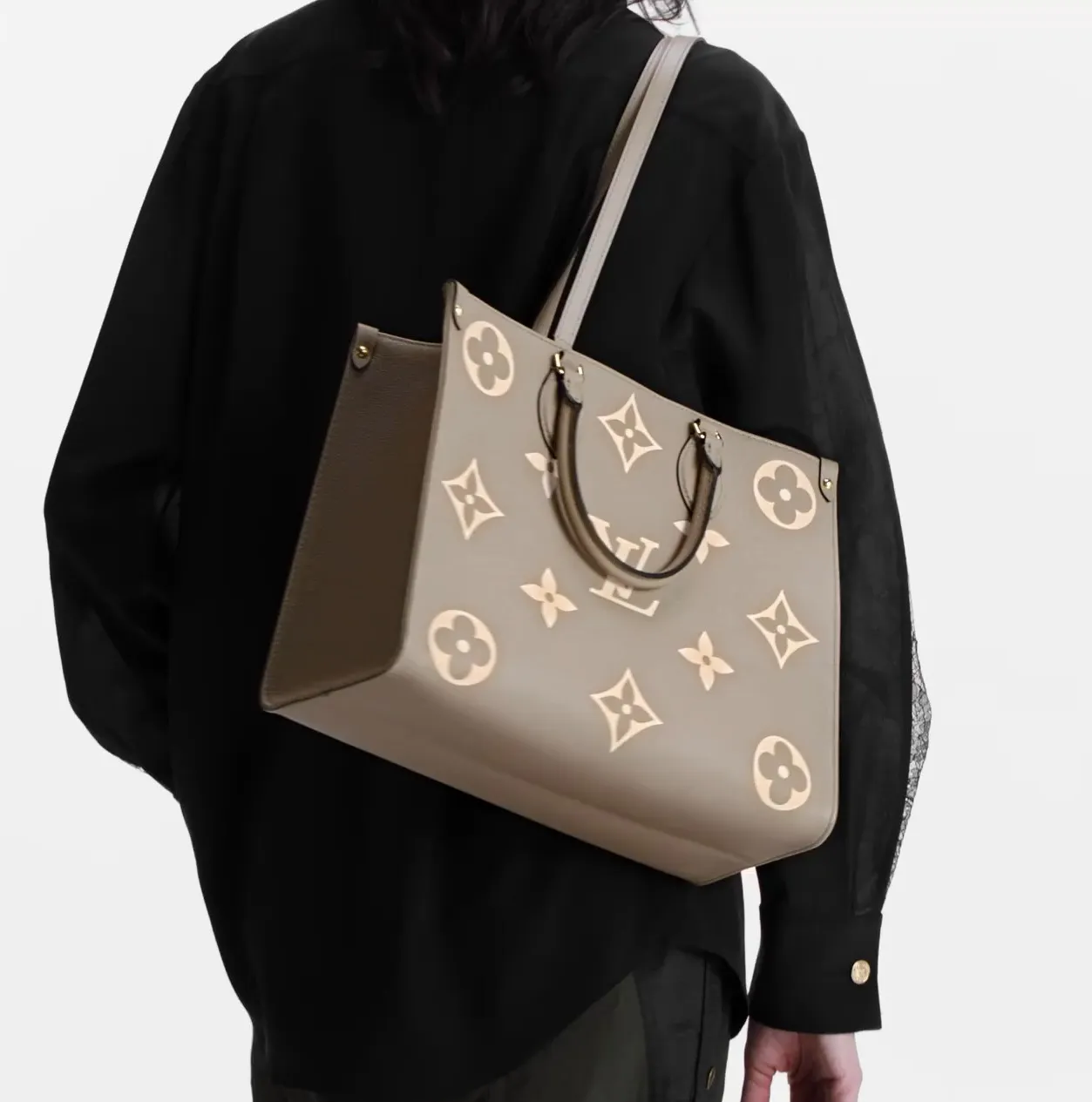Lauren ralph lauren logo Bagsaaa OnTheGo MM M45494 Dove Cream