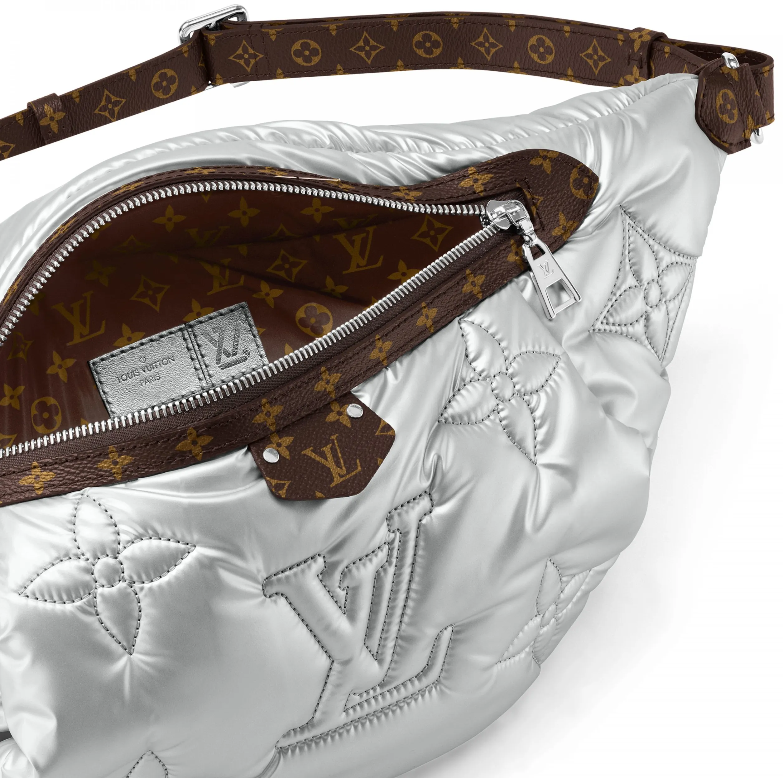 Replica ysl bags Bagsaaa Pillow Maxi Bumbag M20971 Silver