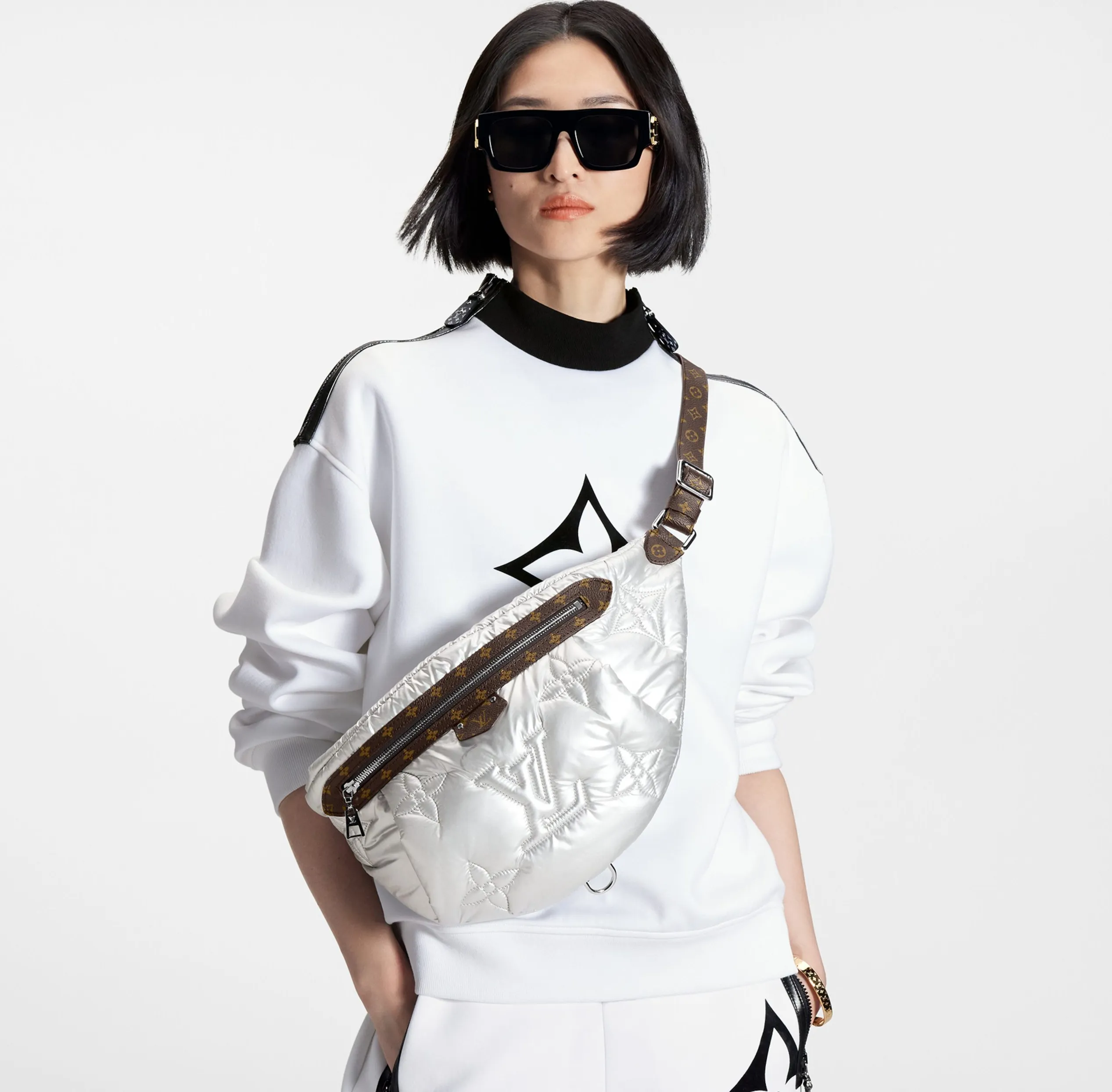 Replica ysl bags Bagsaaa Pillow Maxi Bumbag M20971 Silver