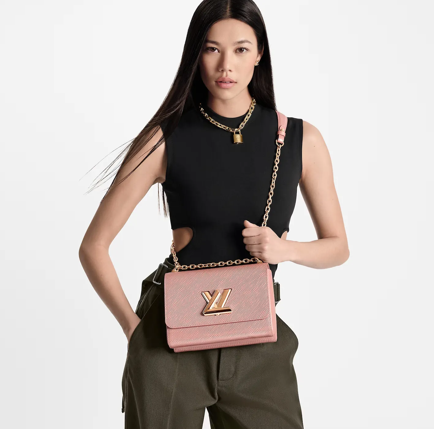 Top lv Bagsaaa Rose Blossom Pink M21313 Twist MM