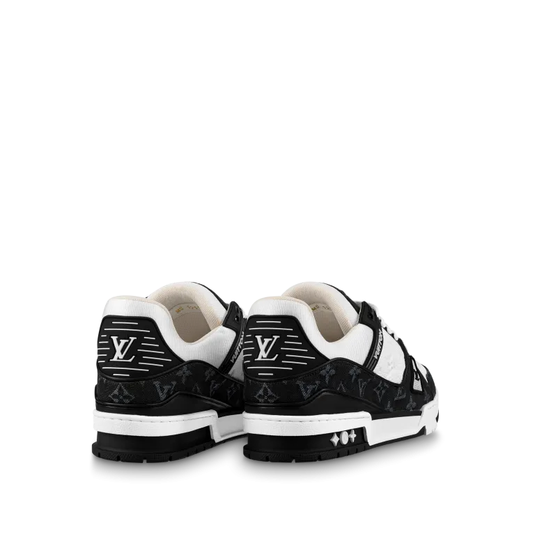 Replica bags Bagsaaa Trainer Sneaker Monogram Denim White Black 1A9JGF