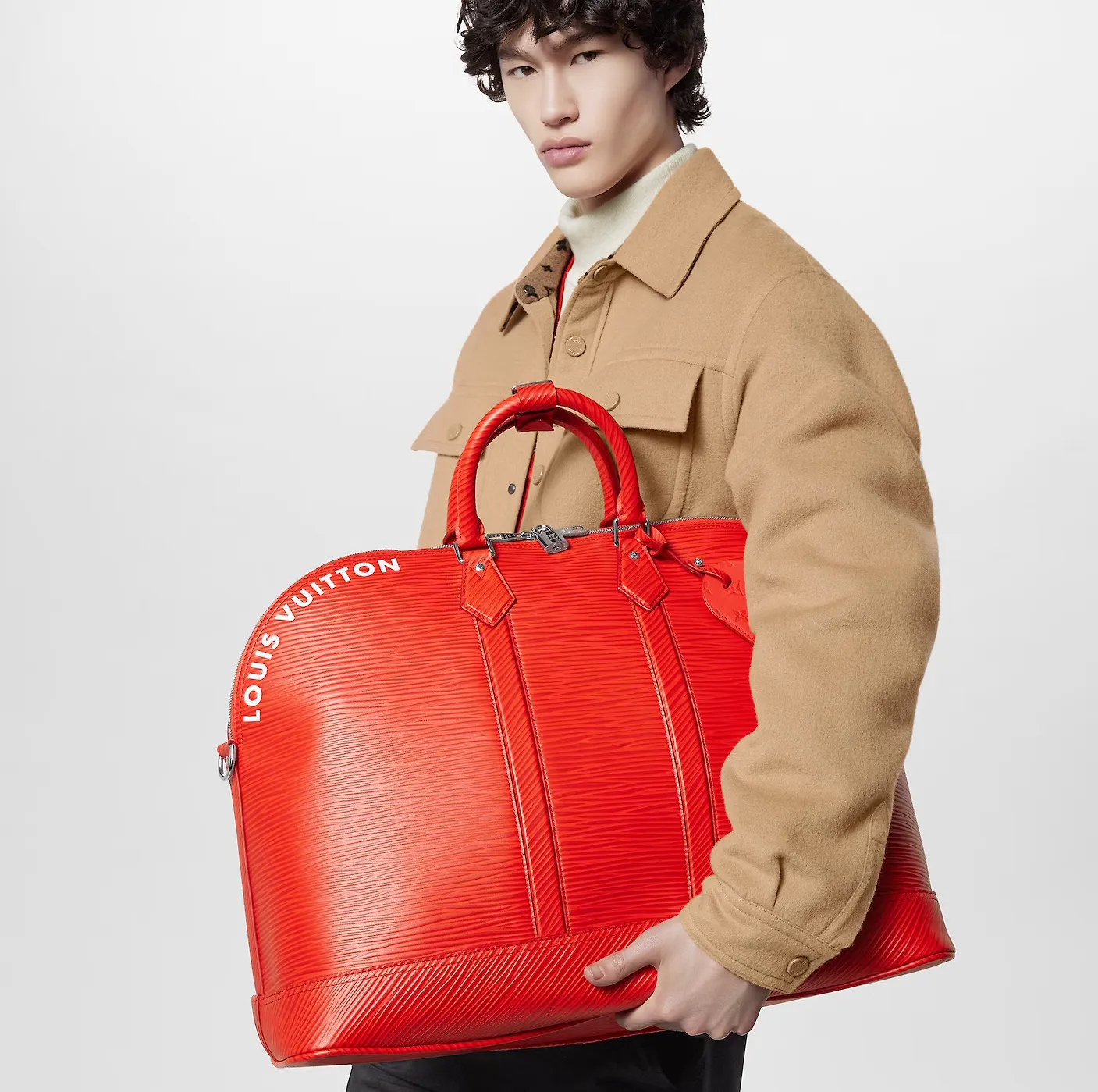 Balenciaga shoes replica Bagsaaa Vermillon Red M23717 Alma Travel GM