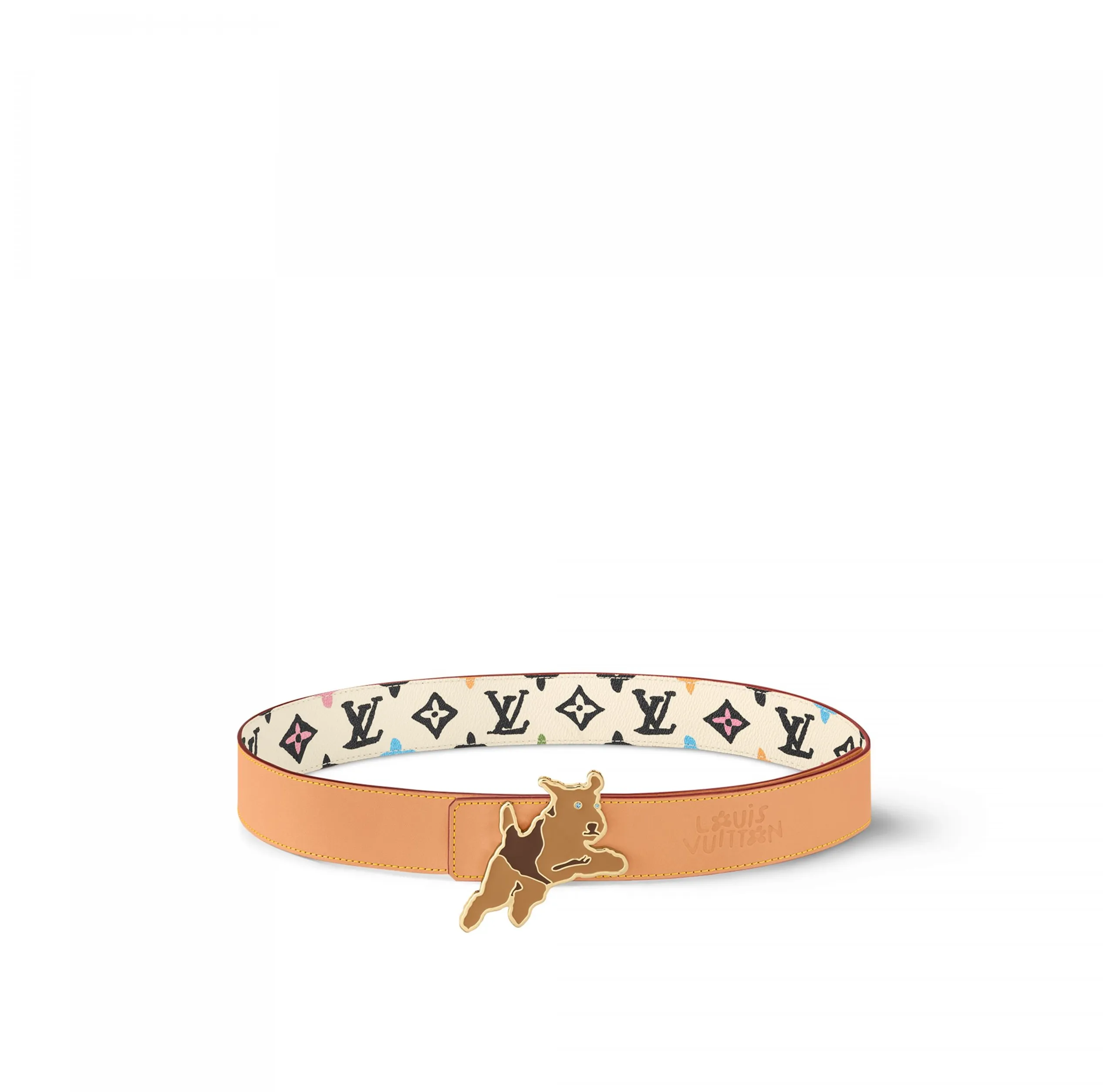 Replica rick owens shoes Bagsaaa X Tyler M8650T Monogram Craggy 40mm Reversible Belt Cream