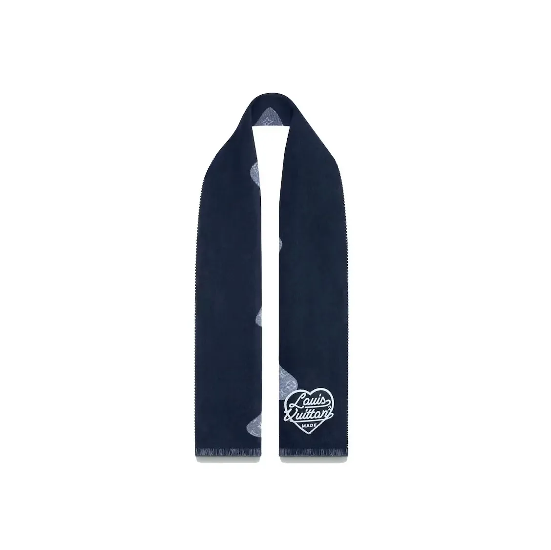 Ouis vuitton christian dior Bagsaaa x Nigo MP3255 Monogram Drip Blue Scarf