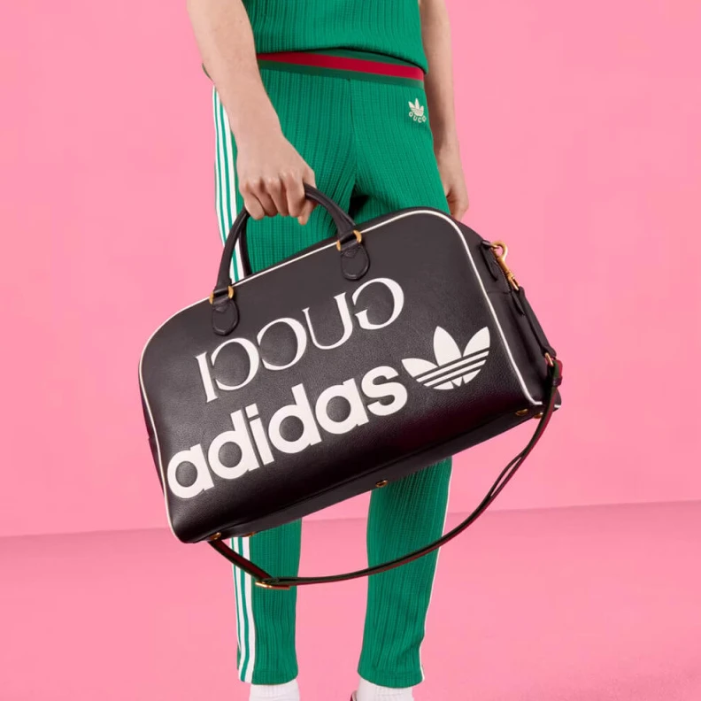 Replica bags Zip closu Adidas x Gucci Large Duffle Bag