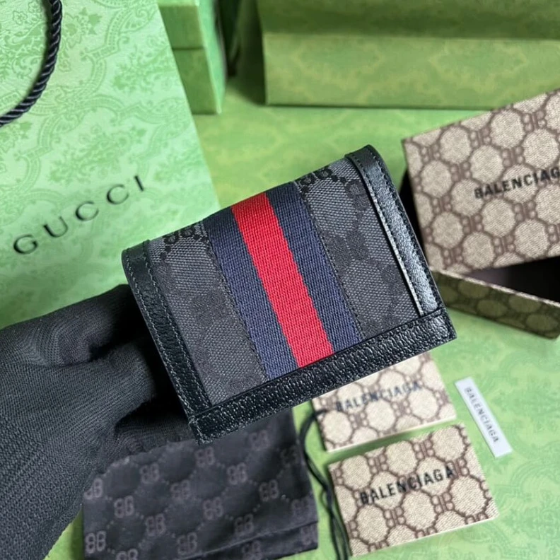 Replica bag Hacker Car Balenciaga x Gucci Hacker Card Case Wallet Black