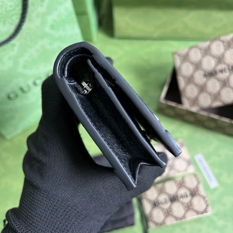 Replica bag Hacker Car Balenciaga x Gucci Hacker Card Case Wallet Black
