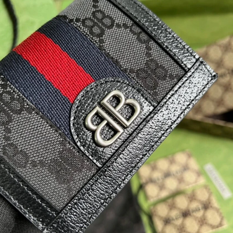 Replica bag Hacker Car Balenciaga x Gucci Hacker Card Case Wallet Black